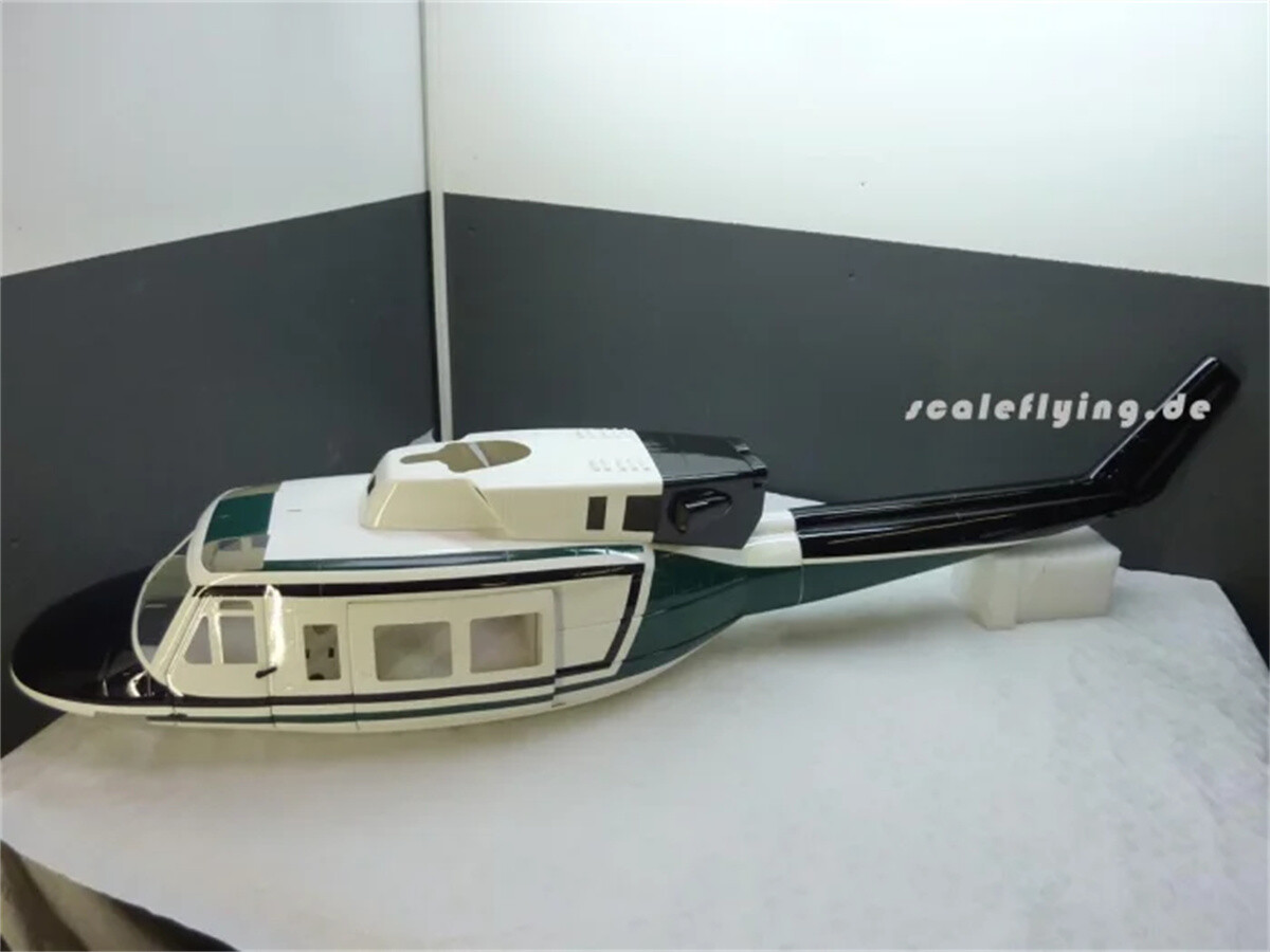 600 B212 Civil RC Helicopter Fuselage Bell212 GREEN WHITE Civil