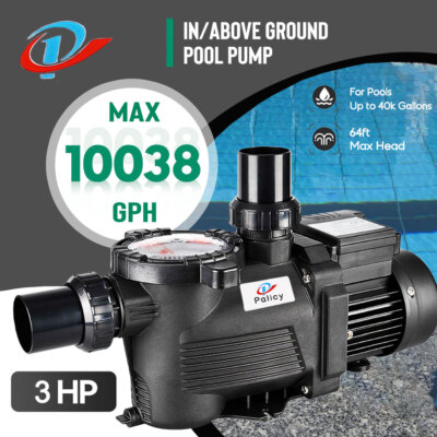 In/Above Ground Pool Pump High Flow Single Speed, 3HP,10038 GPH, 110V