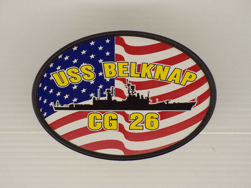 USS BELKNAP CG 26 Hitch Cover Military USN U S Navy - Picture 2 of 4