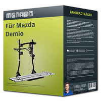 Menabo FahrradträGer Cobra Plus Schwarz/Silber FüR Mazda Demio Typ DW - 3 RäDer
