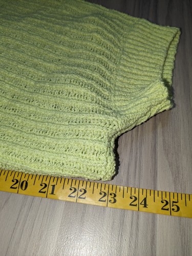 Chicos Soft Lime Vertical Stitch Bernadette Cardigan Open Shrug Sweater Womens 2 - Picture 10 of 15