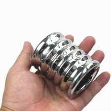Stainless Steel Lock Ring Heavy Duty Male Metal Ball Stretcher Scrotum Delay