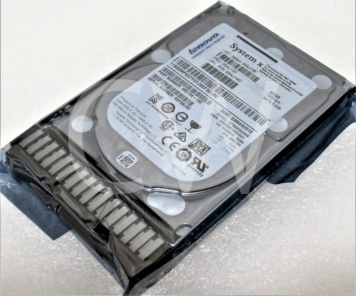 00AJ136 00AJ137 00AJ140 IBM 500GB 7200RPM 6Gbps NL 2.5