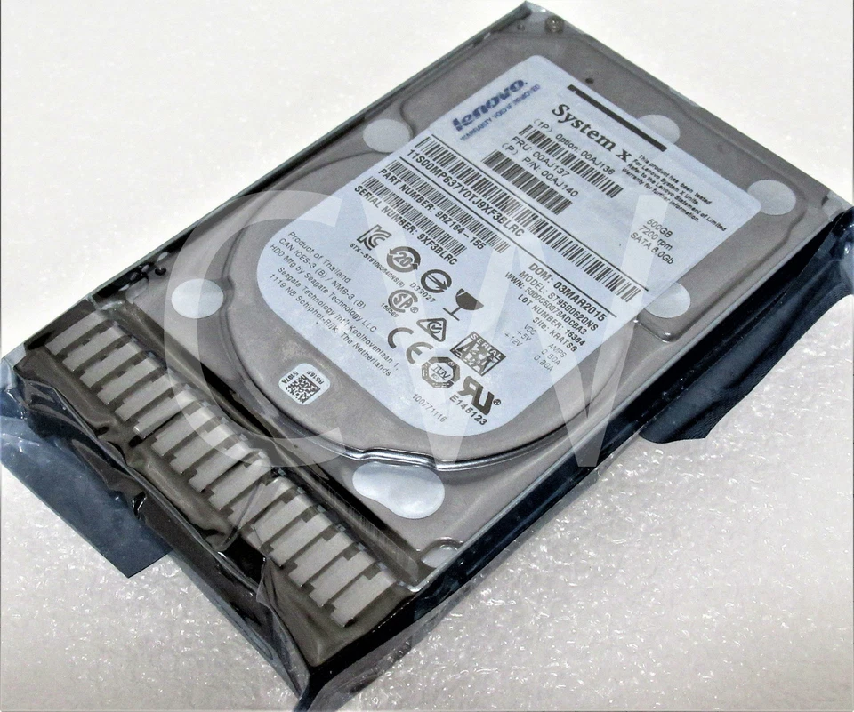 00AJ136 00AJ137 00AJ140 IBM 500GB 7200RPM 6Gbps NL 2.5" SATA HDD Hard Drive - Image 2 of 2