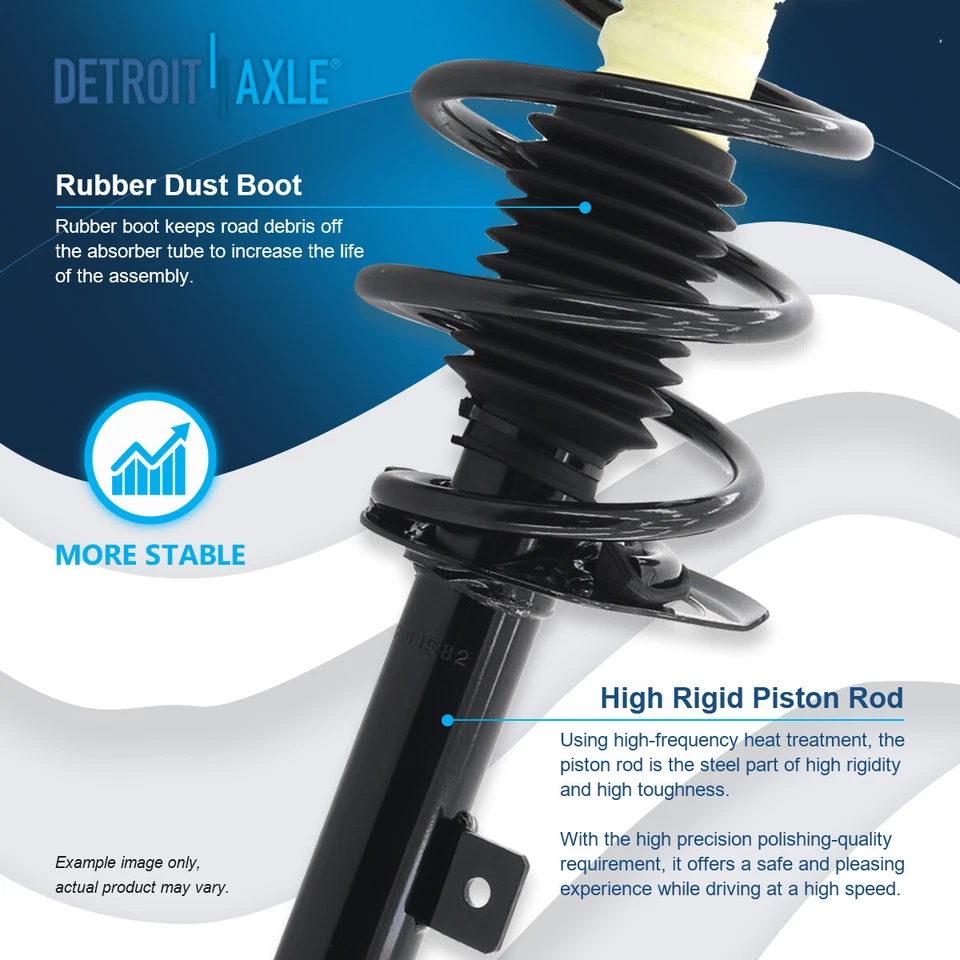Pistolas oscilantes inferiores de resorte helicoidal de puntales delanteros para Dodge Caliber 2007-2012 Foto 4 de 4