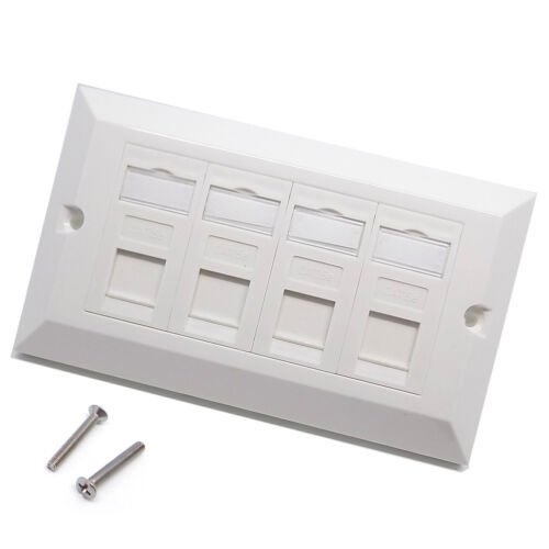 Placa frontal personalizada Multimedia placa de pared 1/2/4 cuadrilla caja trasera HDMI/USB/RJ45/AV lote - Imagen 15 de 45