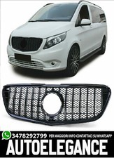 Sport Kühlergrill Schwarz Glänzend Passend Für Mercedes Vito W447 14-19