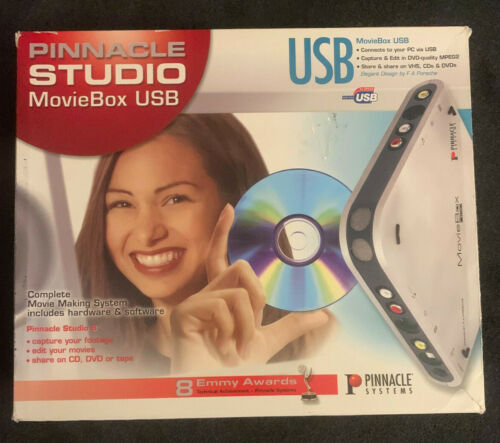 Pinnacle Studio 8 MovieBox USB Urządzenie do przechwytywania wideo z oprogramowaniem do edycji w pudełku - Zdjęcie 1 z 2