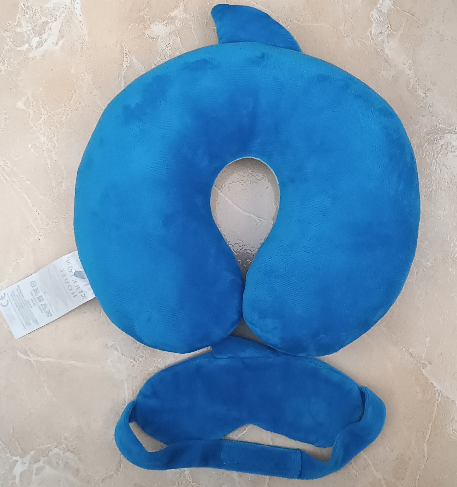 Kirkton House Shark UShaped Neck Pillow with Eye Mask Kids SET Blue eBay