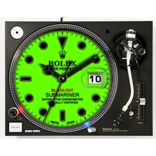 DJ Luxury Watch Face's #3 Slipmat Turntable 12" LP Record Player, DJ Audiophile