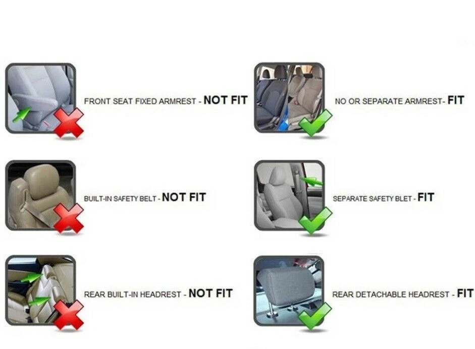 Peugeot Citroen Coprisedili Grigio Nero Bicolore Fodere Auto Sedili - Immagine 3 di 4