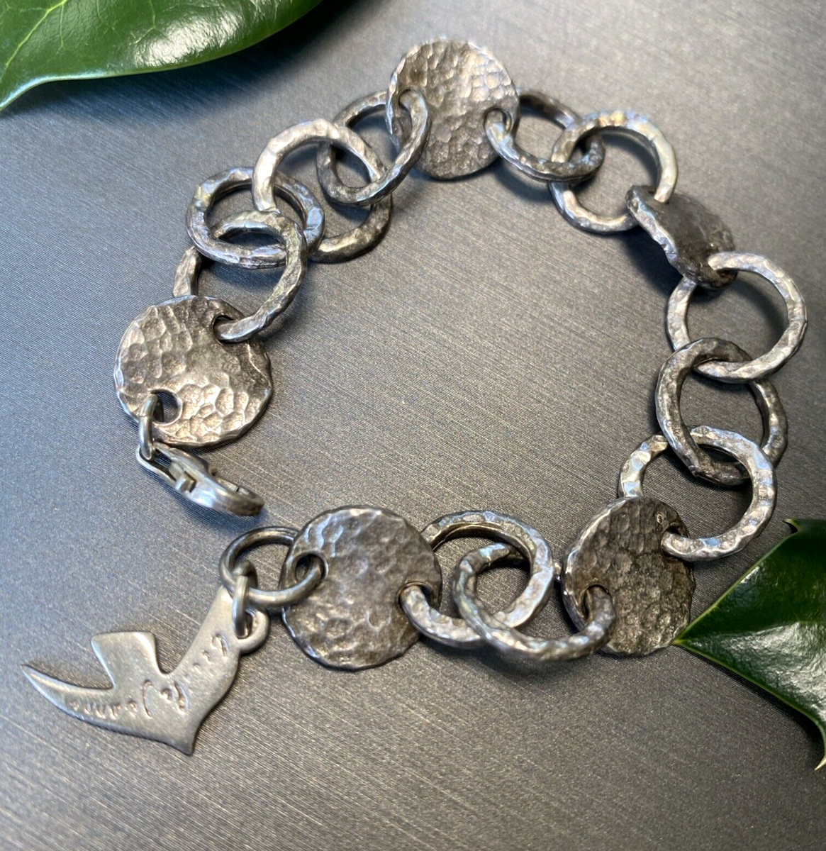 Cecille Jeanne Vintage Modernist Bracelet Sterling Silver Estate