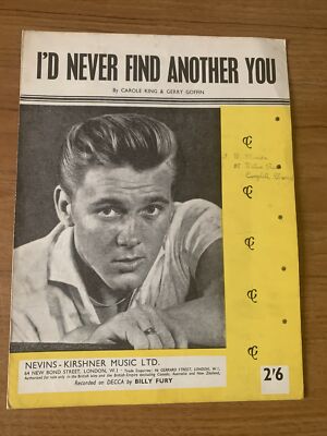 Billy Fury - I d Never Find Another You (King/Goffin) 1961 Original