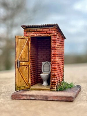 TINY TOWN HOBBIES Outhouse Privy Outside Toilet Shed Kits OO GAUGE 1:76 Model Railway Scenery