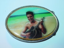 ELVIS PRESLEY BLINKING BELT BUCKLE THE KING of ROCK ROLL -NICE