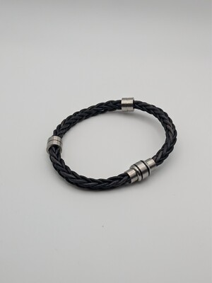 New Mens Ted Baker London Leather Polished Magnetic Bracelet
