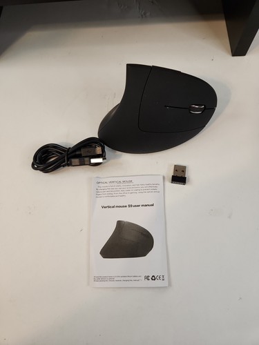 Wireless Vertical Optical Rechargeable S9 Model Mouse OpenBox Tested and Working - 第 1/4 張圖片