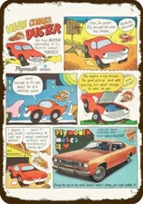 1969 PLYMOUTH DUSTER Car CARTOON Vintage Look DECORATIVE DECORATIVE METAL SIGN