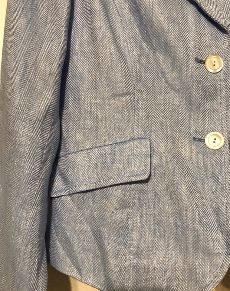 STYLE & CO. LIGHT BLUE LINEN JACKET SZ 8 NWT - Image 2 of 4