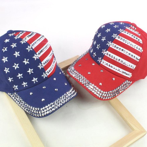 2PCS American Flag Hat 4th Of July Baseball Caps Sparkle American Flag Hat - Picture 6 of 12