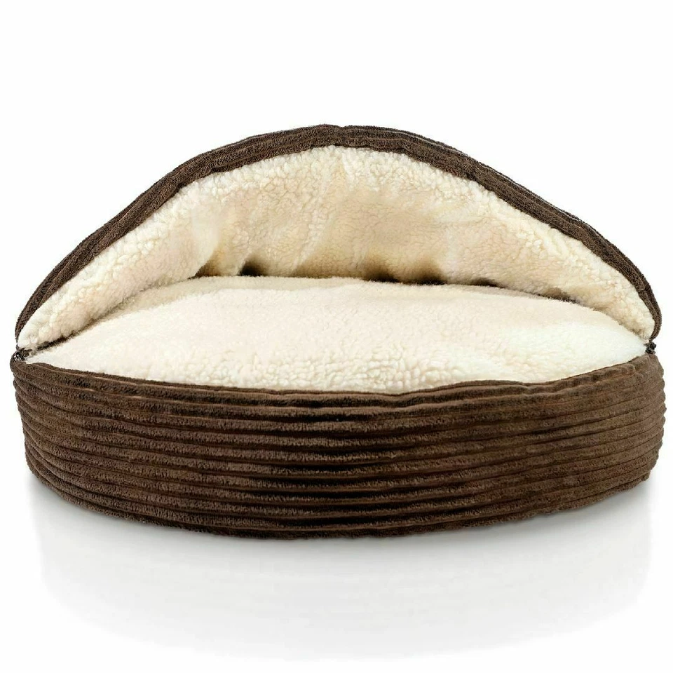 Pet Cave Snuggly Cozy Orthopedic Round Soft Bed for Small Dog or Cat  - Image 2 of 4