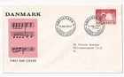 STAMP DENMARK "MUZIK CONSERVATORIUM" 1967 FDC ENVELOPE