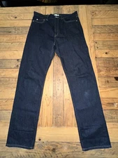 Uniqlo JW Anderson Dark Wash High Rise Denim Jeans Blue 32W 34L