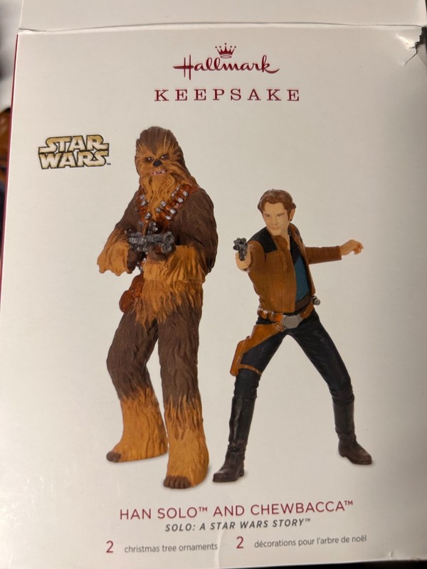 Hallmark Star Wars - Han Solo and Chewbacca Set Christmas Ornament 2018