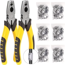 1800Pcs Wire Cage Clips and Pliers, Fencing Pliers Rabbit Chicken Wire Cage Fast