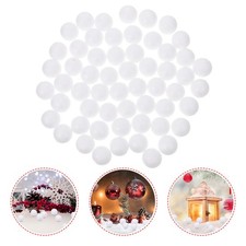 50 Pcs Solid Polystyrene White Round Spheres 2 cm for Craft Projects