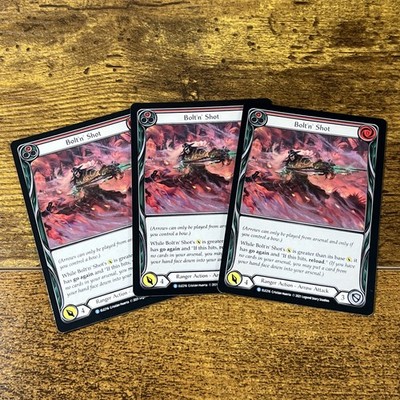 Bolt'n Shot Red Playset FAB Flesh and Blood Tales of Aria 1st Edition Rare 3