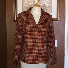 Houndstooth print blazer