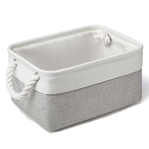 Small Storage Baskets With Handles, Fabric Canvas  Assorted colors 