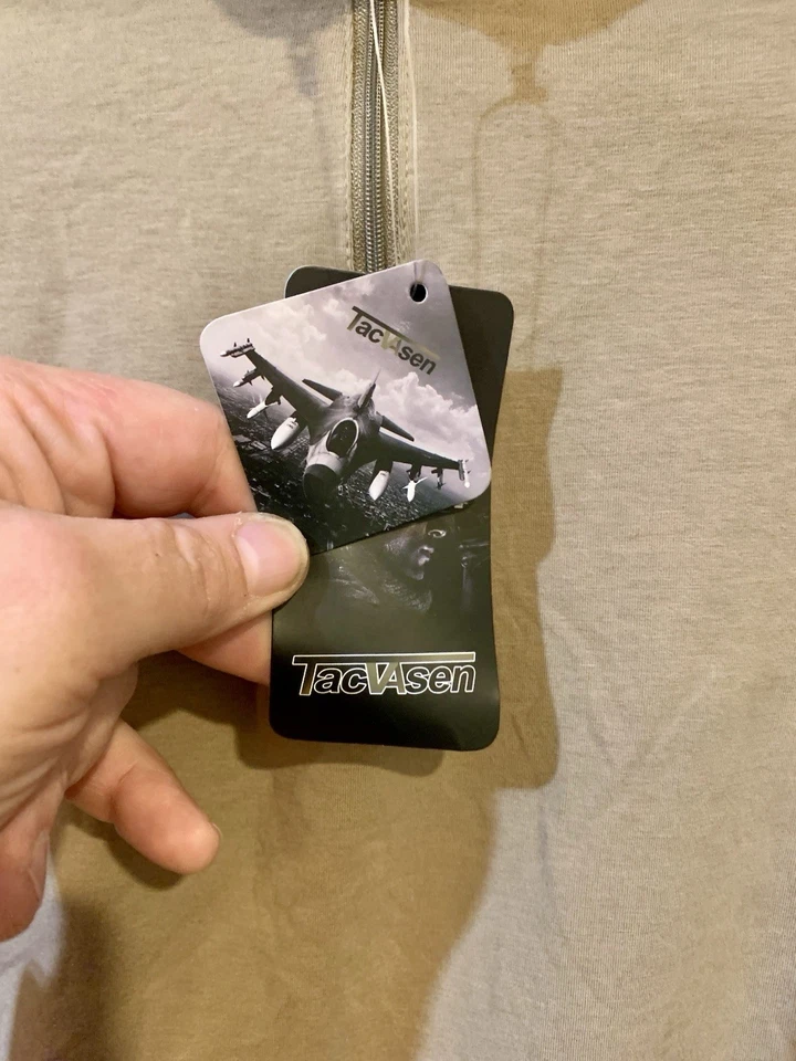 Camisa TACVASEN combate tático manga longa gola simulada 3XL bolsos utilitários nova com etiquetas - Imagem 4 de 4