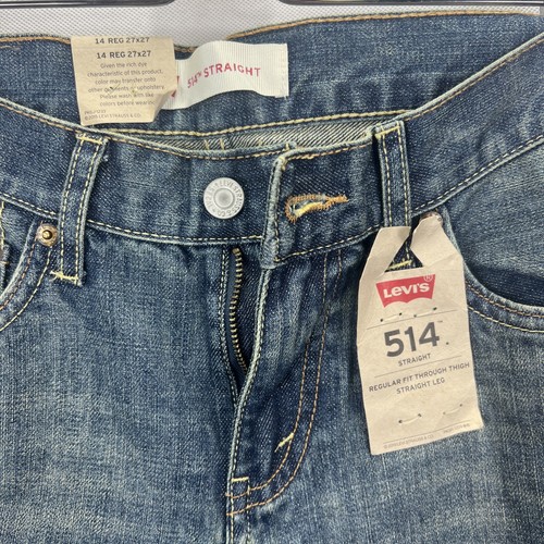 Levi’s 514 Jeans Boys 14 Reg 27x27 Blue Straight Leg Denim Cotton blue - Picture 2 of 4