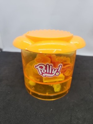 2004 Polly Pocket Adorable Storable Too Carry Case Handle Drawers & Miniatures