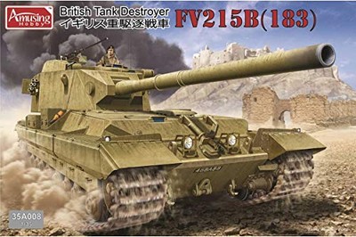 Amusing Hobby 1/35 British Heavy Tank Destroyer Fv215B With 183Mm Gun Plastic Mo