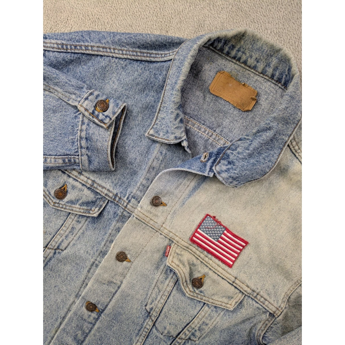 american flag denim jacket products for sale | eBay