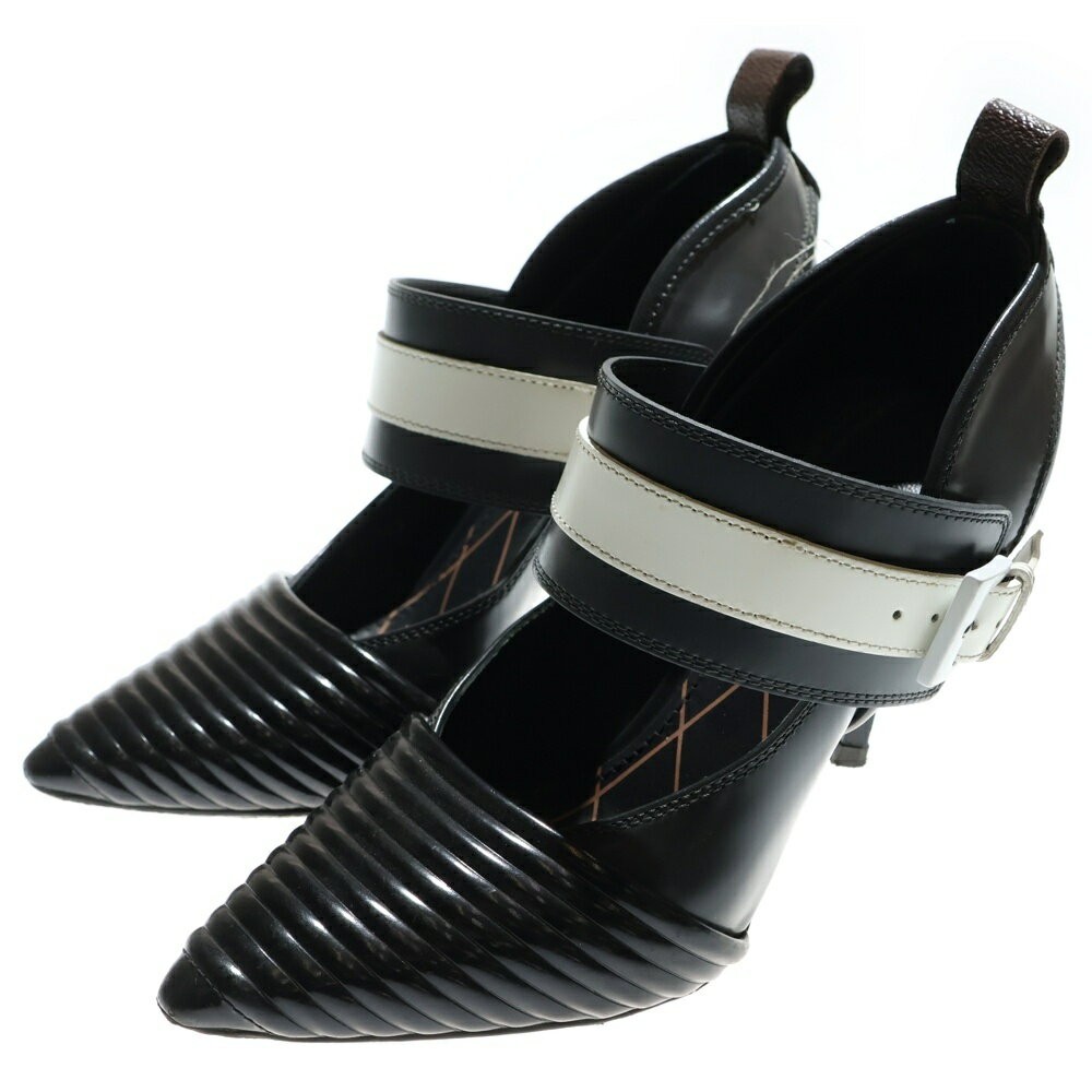 Louis Vuitton Shoes Pumps Heel EU 36.5 US 6.5 Leather Black Authentic thumbnail 14