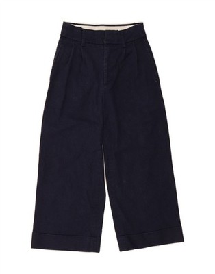 J. CREW Damen Caprihose weites Bein Zapfen US 00 2XS W23 L22 dunkelblau DD68