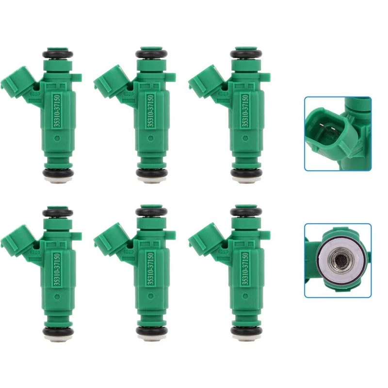 Топливная форсунка 3531037150 для 2006-2010 Kia Rio5 Hyundai Accent 1,6 л L4 6 шт. - Изображение 2 из 4