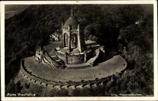 Ak Porta Westfalica an der Weser,  orig. Fliegeraufnahme, Denkmal,... - 4732466