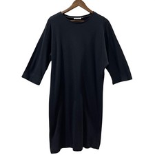 Christian Dior Separates Shift Dress Women M Black Vintage 3/4 Sleeve Classic