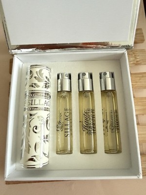 House Of Sillage Hauts Bijoux Travel set + case Blanc Eau De Parfum New