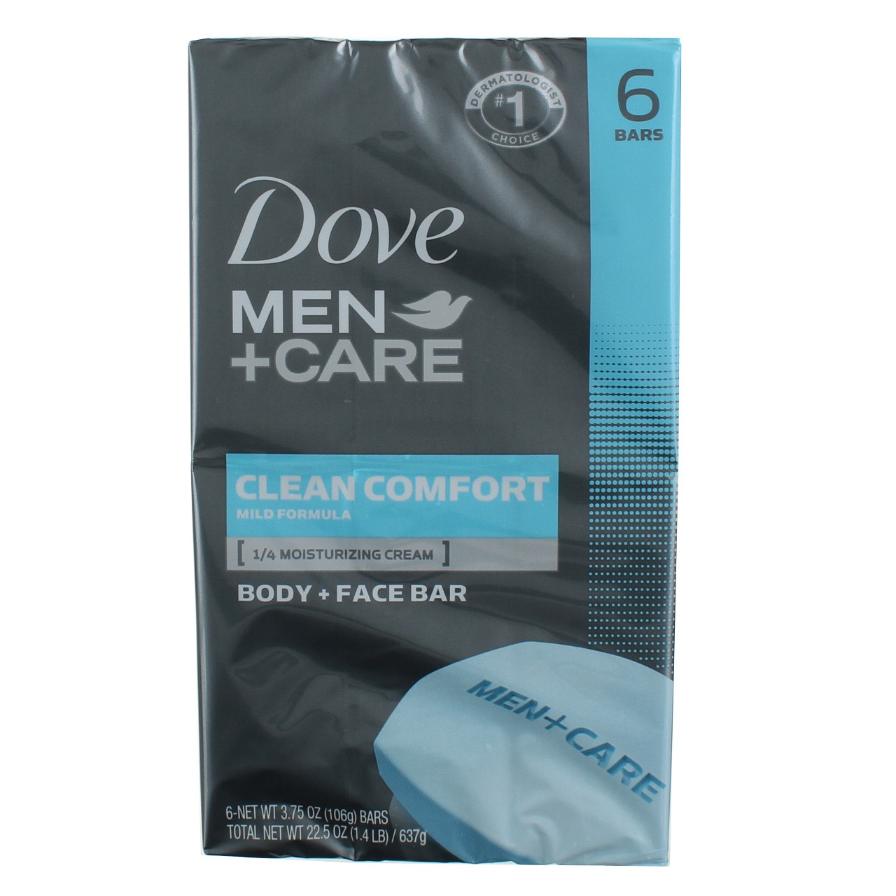 Dove Men + Care Clean Comfort Moisturizer Cream Bars, 3.75 oz, 6 Ct