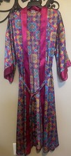 Vintage Delicates Women  s S 8/10 Multi Color Paisley Robe