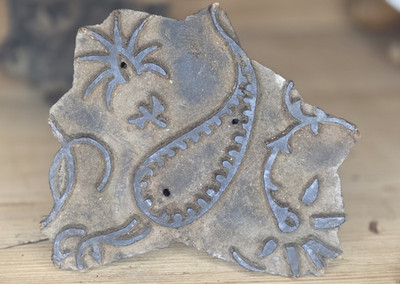 Antique Hand~ Carved Patterned Wood Printing Block Stamp Multiple Designs