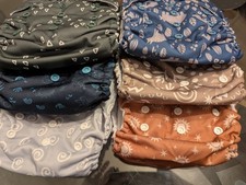 New Mama Koala 6pk Cloth Diapers One Size Reusable Adjustable Pocket NWT