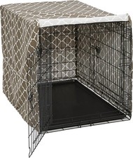 Large Dog Crate Cover with Teflon Fabric Protector, Poly-Cotton Privacy Kenne...