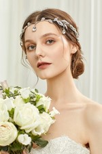 29 NEW BABEYOND FLAPPER HEADPIECE TIARA SILVER RHINESTONE VINE CIRCLET HEADBAND